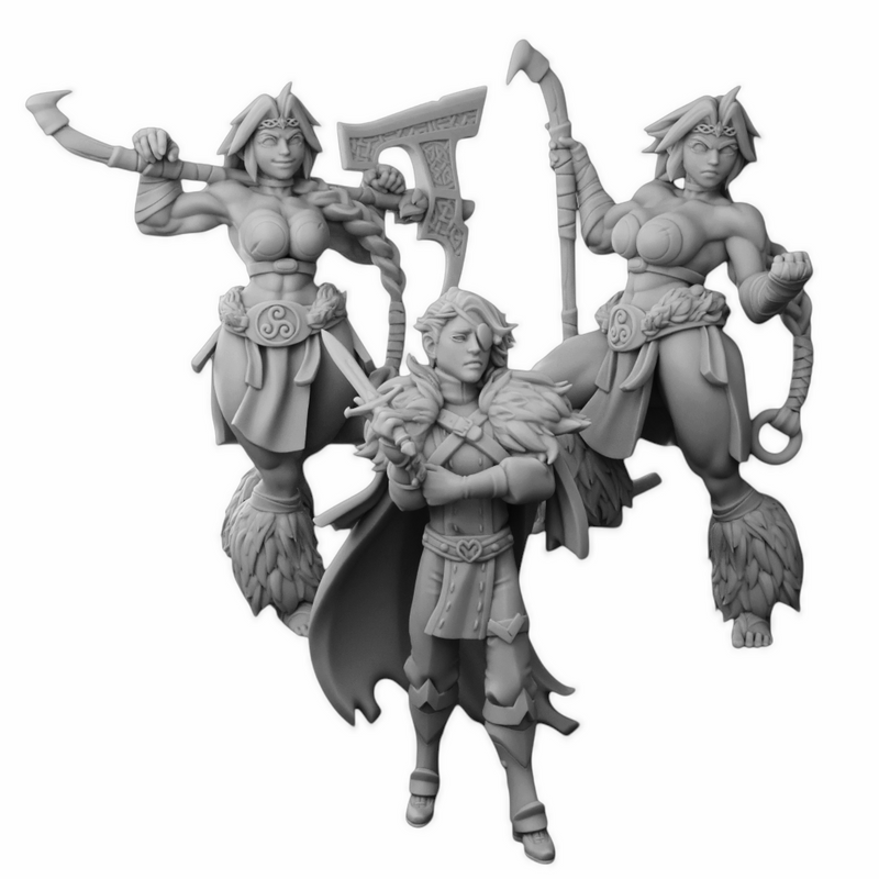 Reforged Human Adventurer Miniatures | Twin Goddess Miniatures
