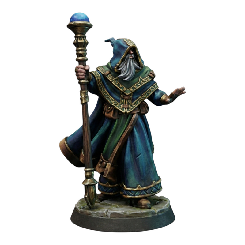 Wizard | Escort the Queen | Fantasy Miniature | Galaad Miniatures