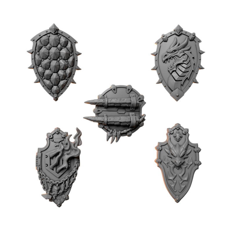 Shields Anvil Wardens Conversion Bits For 28mm 32mm Sci-fi Space Knights
