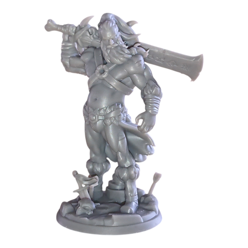 Barbarian Bimbo Miniatures | Resin 3D Printed DnD TTRPG Fantasy | Twin Goddess Miniatures
