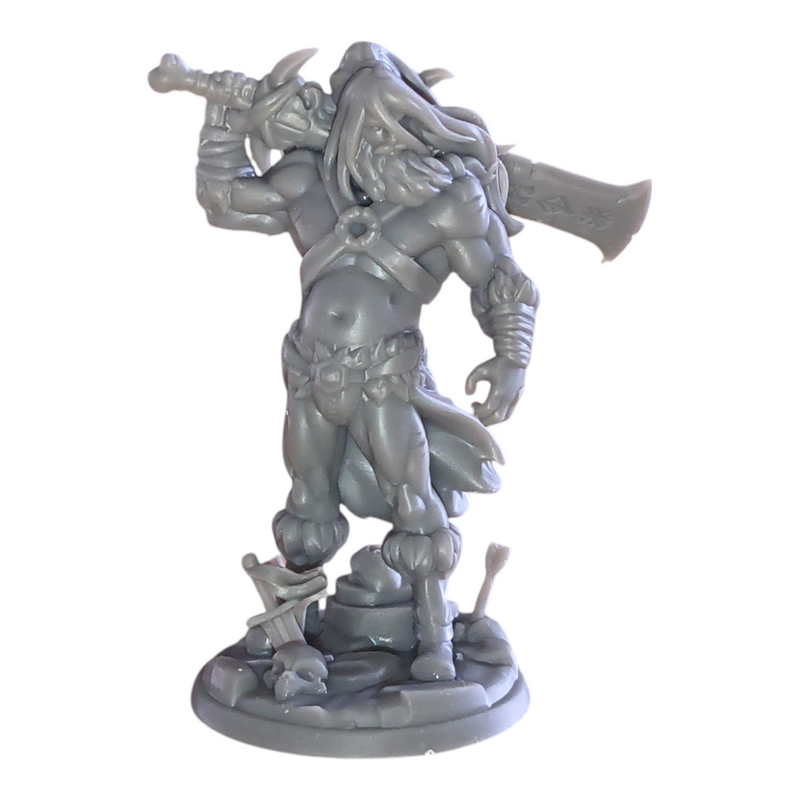 Barbarian Bimbo Miniatures | Resin 3D Printed DnD TTRPG Fantasy | Twin Goddess Miniatures