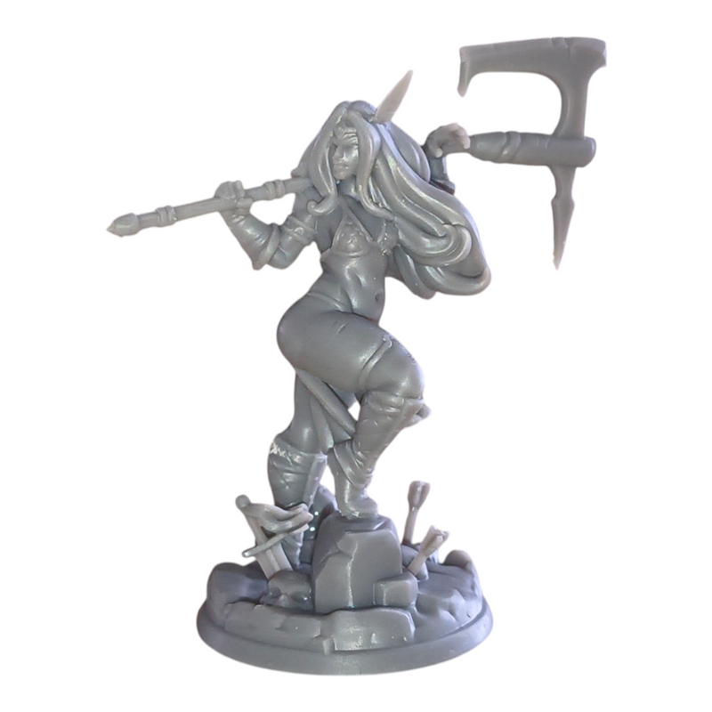 Barbarian Bimbo Miniatures | Resin 3D Printed DnD TTRPG Fantasy | Twin Goddess Miniatures