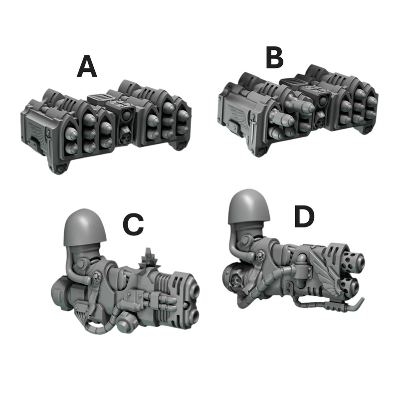 Big Warrior Ranged Weapons | Eternal Pilgrims | Conversion Bits For 28mm 32mm Sci-fi Marines