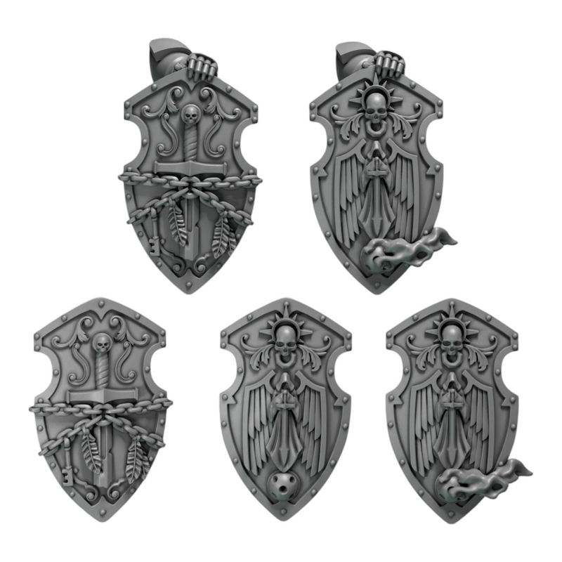 Shields Pack 2 | Eternal Pilgrims | Conversion Bits For 28mm 32mm Sci-fi Marines