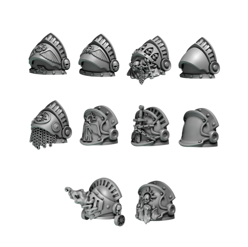 Big Shoulder Pad Pauldrons | Eternal Pilgrims | Conversion Bits For 28mm 32mm Sci-fi Marines
