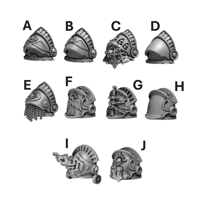 Big Shoulder Pad Pauldrons | Eternal Pilgrims | Conversion Bits For 28mm 32mm Sci-fi Marines