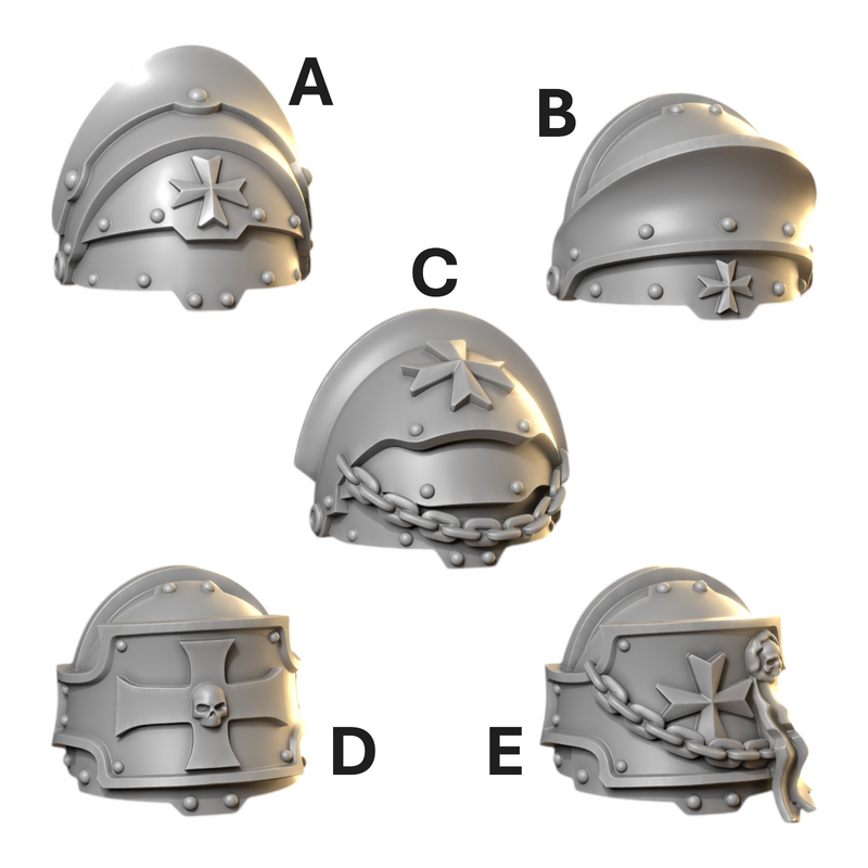 Shoulder Pads Pack 1 | Eternal Crusaders | Conversion Bits For 28mm 32mm Sci-fi Marines