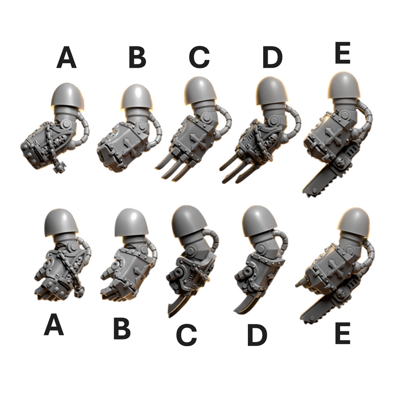 Big Fists & Claws | Eternal Crusaders | Conversion Bits For 28mm 32mm Sci-fi Marines