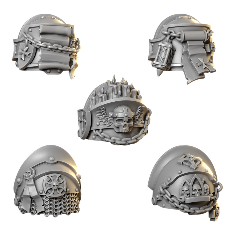 Shoulder Pads Pack 2 | Eternal Crusaders | Conversion Bits For 28mm 32mm Sci-fi Marines