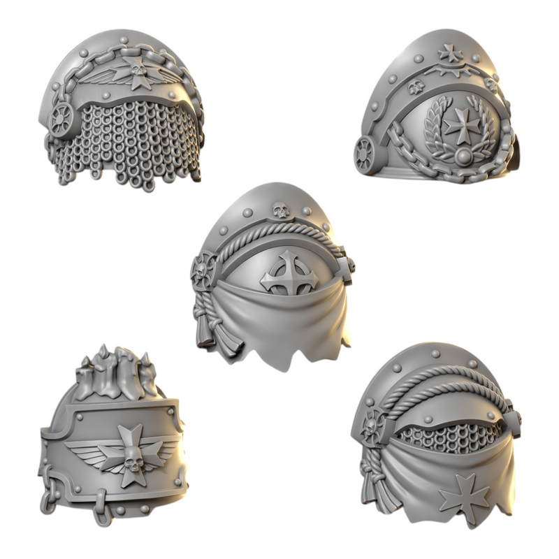 Shoulder Pads Pack 3 | Eternal Crusaders | Conversion Bits For 28mm 32mm Sci-fi Marines
