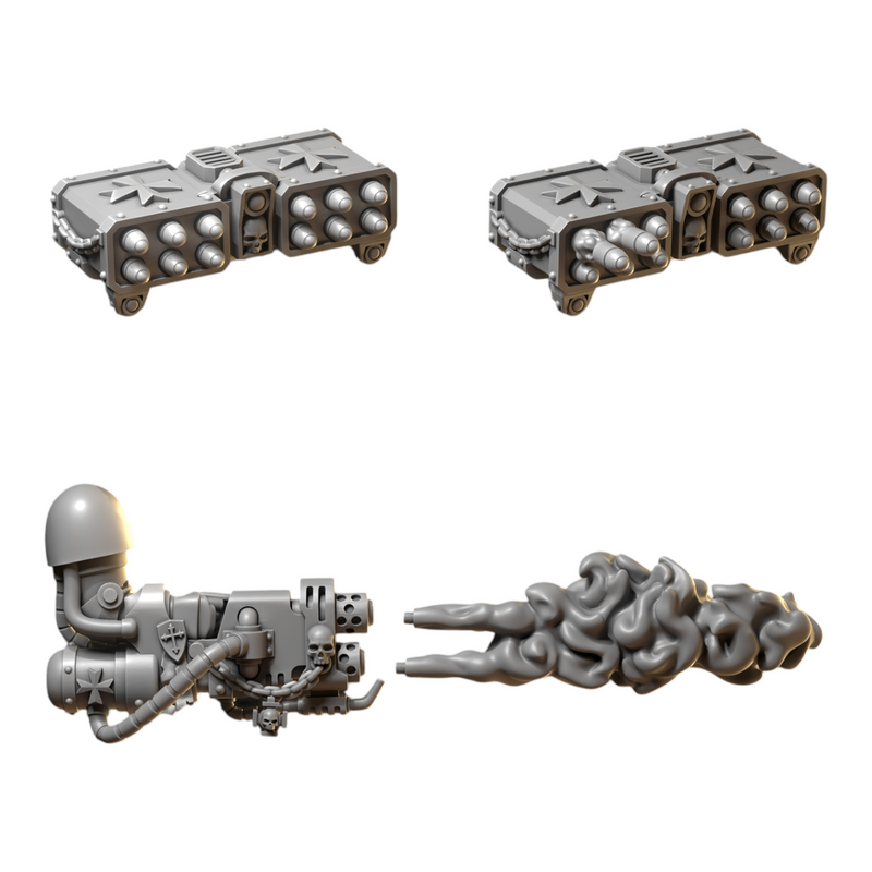 Big Warrior Ranged Weapons | Eternal Crusaders | Conversion Bits For 28mm 32mm Sci-fi Marines