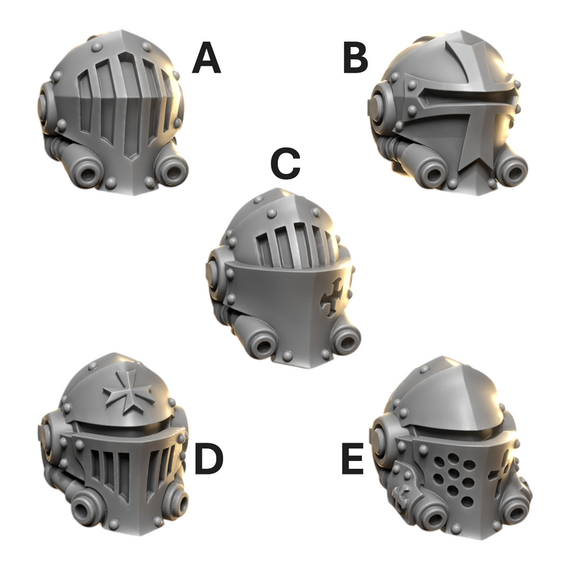 Big Helmets Pack | Eternal Crusaders | Conversion Bits For 28mm 32mm Sci-fi Marines