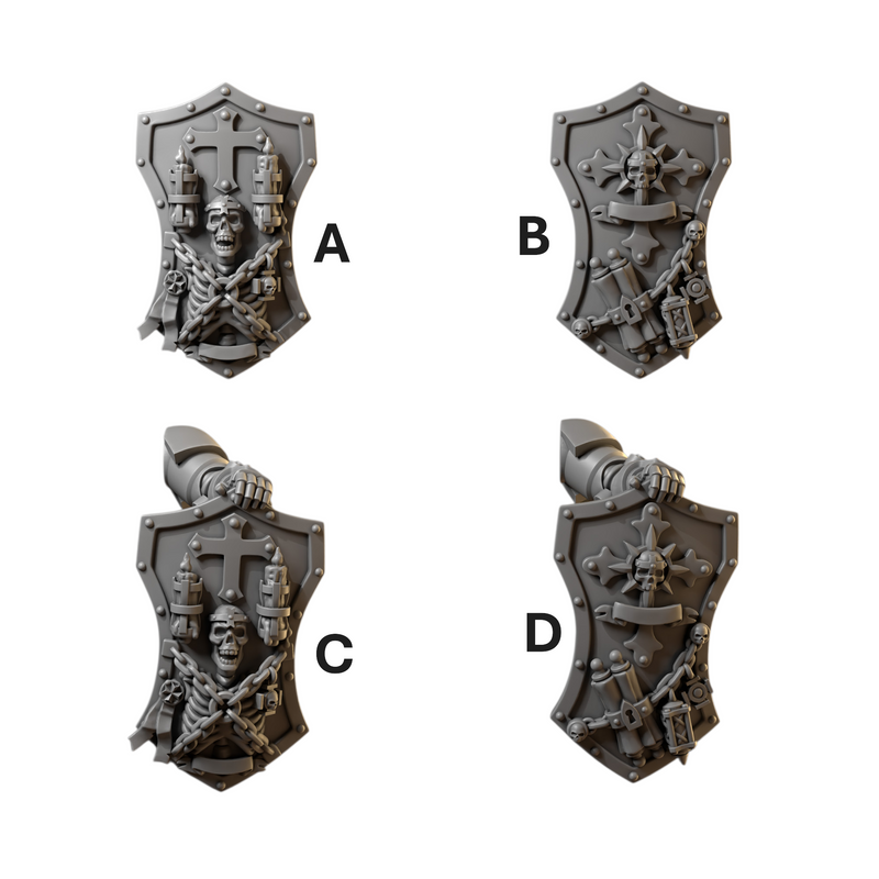 Shields Pack | Eternal Crusaders | Conversion Bits For 28mm 32mm Sci-fi Marines