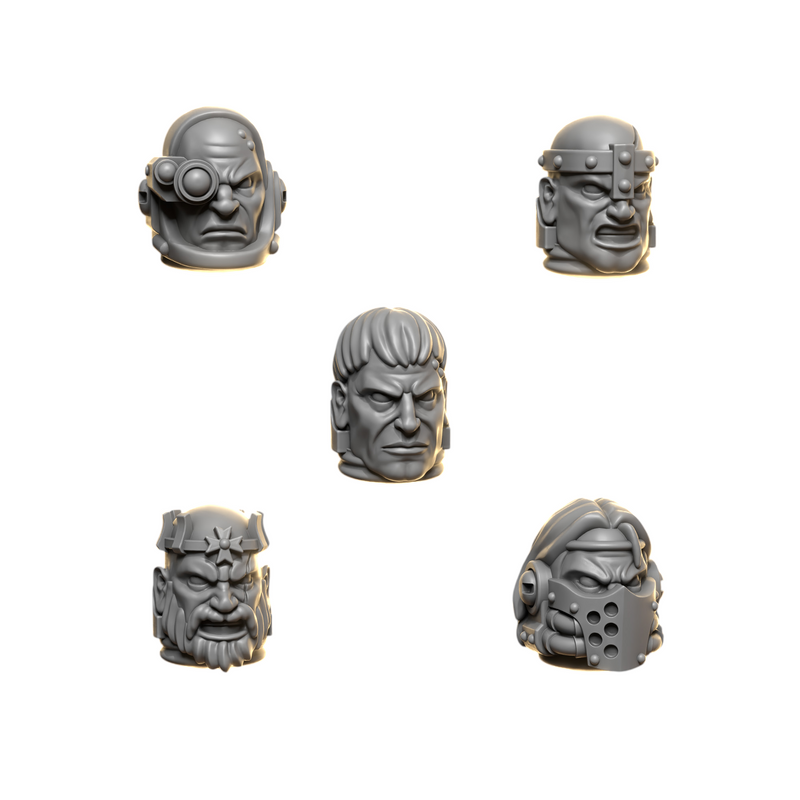 Big Heads Pack | Eternal Crusaders | Conversion Bits For 28mm 32mm Sci-fi Marines