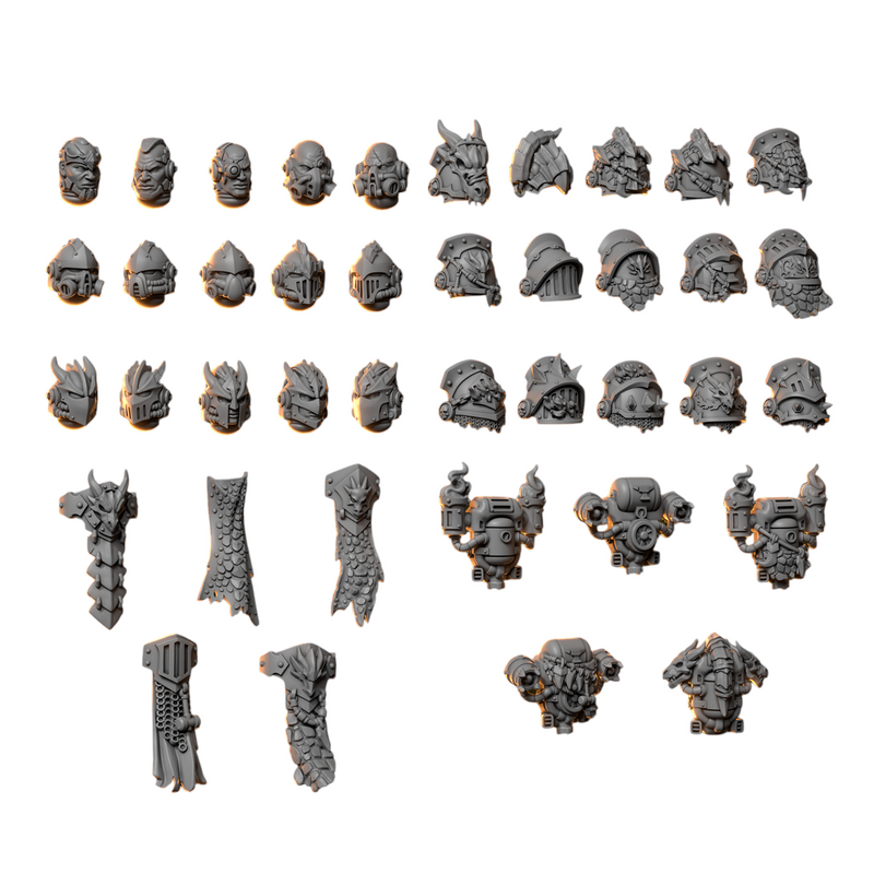 Anvil Wardens Core Upgrade Pack | Conversion Bits For 28mm 32mm Sci-fi Space Knights