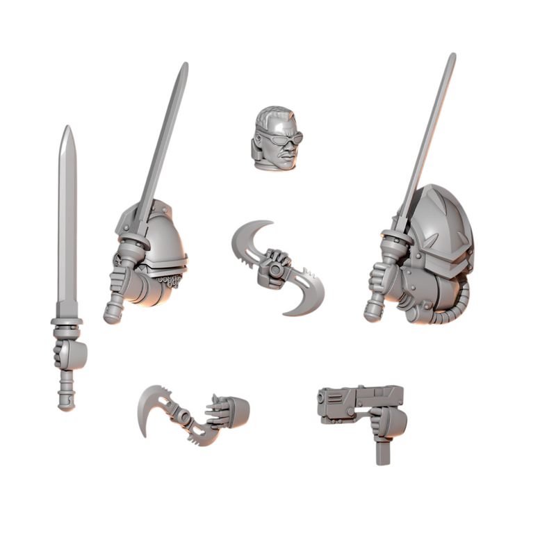 Hero Hunter Kit Anvil Wardens Conversion Bits For 28mm 32mm Sci-fi Space Knights