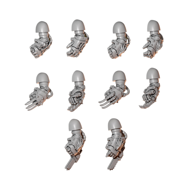 Big Fists Anvil Wardens Conversion Bits For 28mm 32mm Sci-fi Space Knights