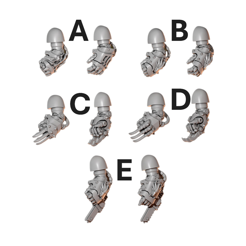 Big Fists Anvil Wardens Conversion Bits For 28mm 32mm Sci-fi Space Knights