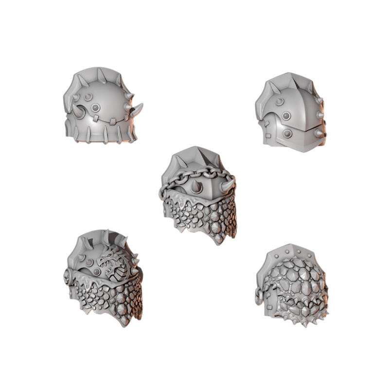 Big Pauldrons Pack 1 Anvil Wardens Conversion Bits For 28mm 32mm Sci-fi Space Knights