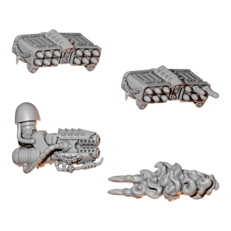 Big Warrior Ranged Weapons | Anvil Wardens | Conversion Bits For 28mm 32mm Sci-fi Marines