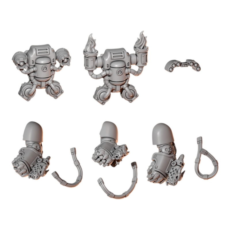 Gravity Flame Kit Anvil Wardens Conversion Bits For 28mm 32mm Sci-fi Space Knights