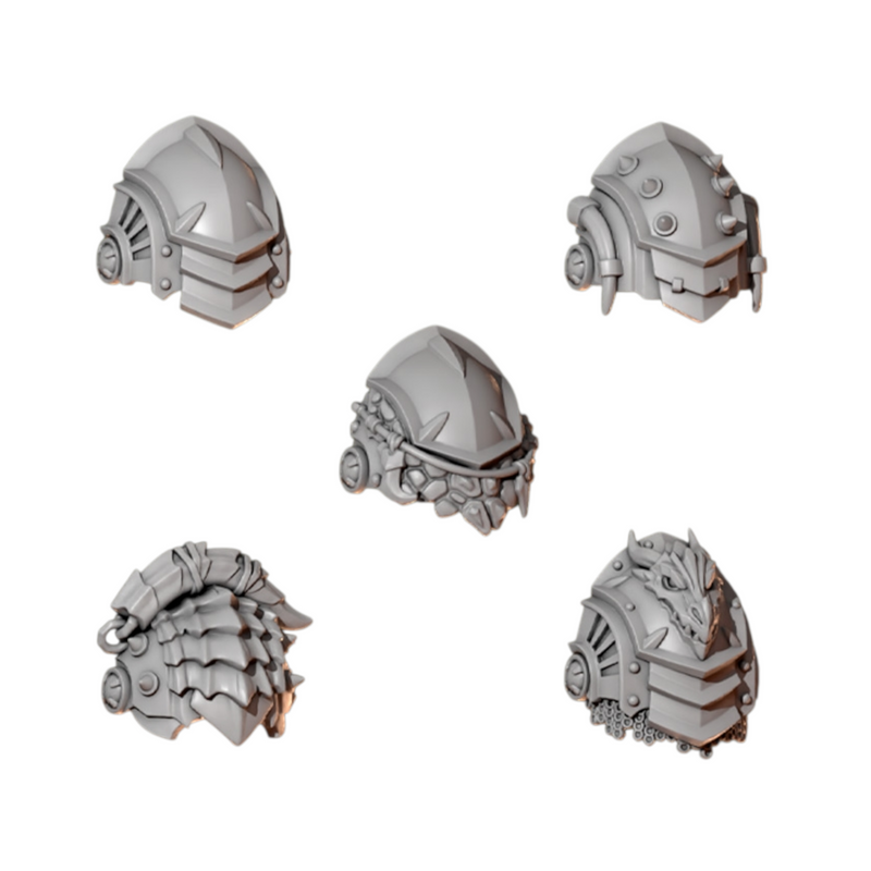 Big Pauldrons Pack 2 Anvil Wardens Conversion Bits For 28mm 32mm Sci-fi Space Knights