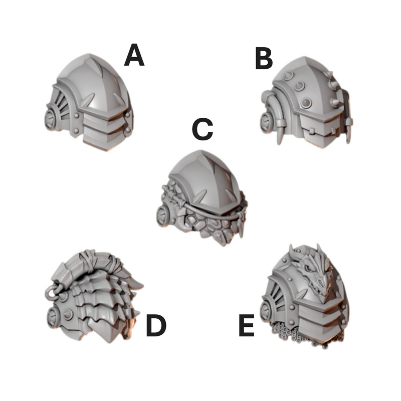 Big Pauldrons Pack 2 Anvil Wardens Conversion Bits For 28mm 32mm Sci-fi Space Knights