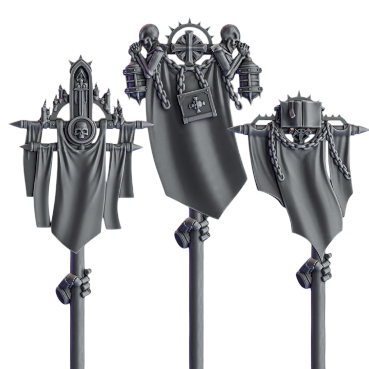 Banners | Pactum Aeternum | Conversion Bits For 28mm 32mm Sci-fi Space Knights