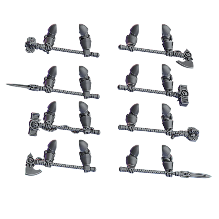 Warden Two-Handed Weapons | Pactum Aeternum | Conversion Bits For 28mm 32mm Sci-fi Space Knights