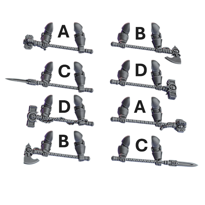Warden Two-Handed Weapons | Pactum Aeternum | Conversion Bits For 28mm 32mm Sci-fi Space Knights