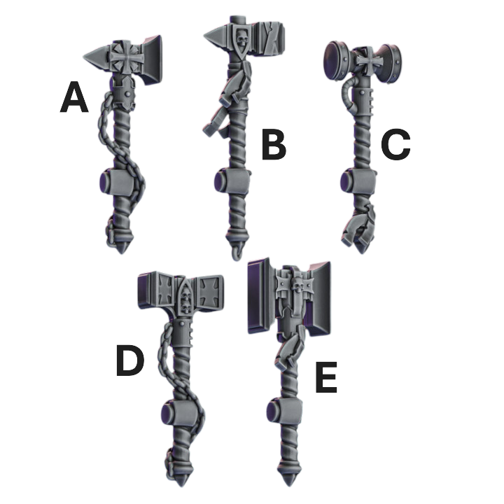 Crusader Hammers | Pactum Aeternum | Conversion Bits For 28mm 32mm Sci-fi Space Knights
