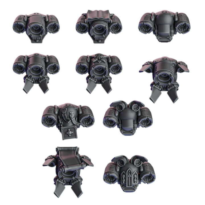 Pactum Aeternum Jetpacks | Pactum Aeternum | Conversion Bits For 28mm 32mm Sci-fi Space Knights