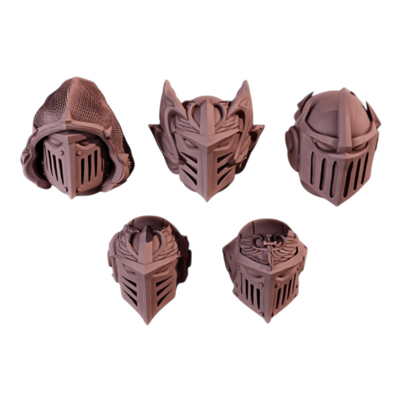 Helmets | Winged Lions | Sci-Fi Grimdark Custom Bitz Wargaming Miniatures 28mm 32mm
