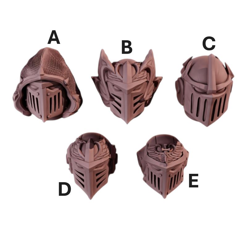 Helmets | Winged Lions | Sci-Fi Grimdark Custom Bitz Wargaming Miniatures 28mm 32mm
