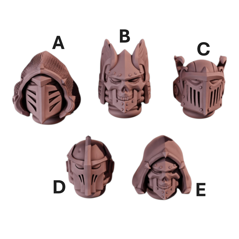 Heads  | Fallen Lions | Sci-Fi Grimdark Custom Bitz Wargaming Miniatures 28mm 32mm