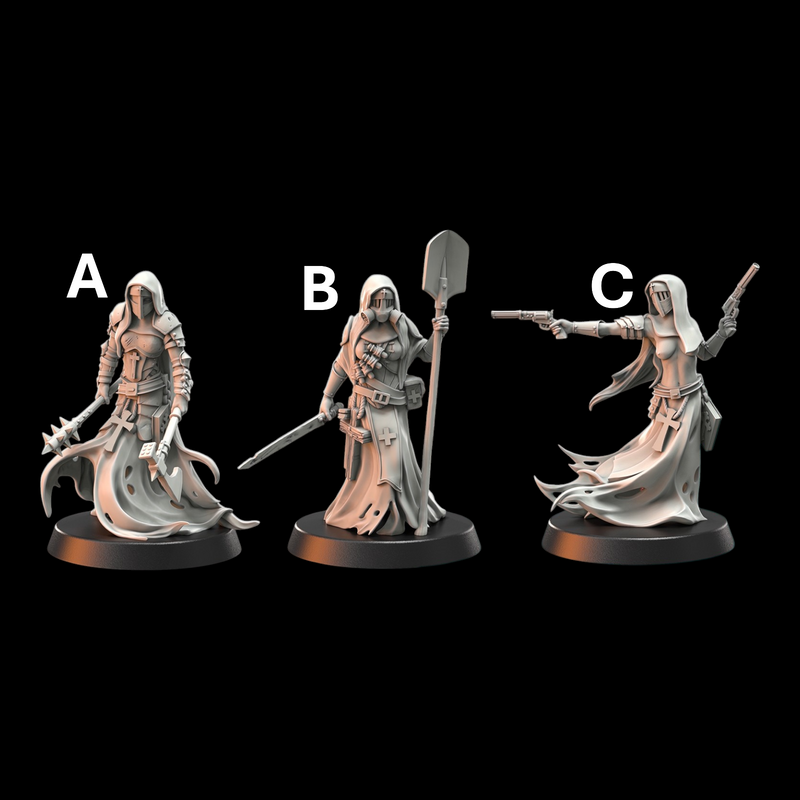 Wraith Pilgrims | Doomed Battalions | Trench Grimdark | Crab Miniatures