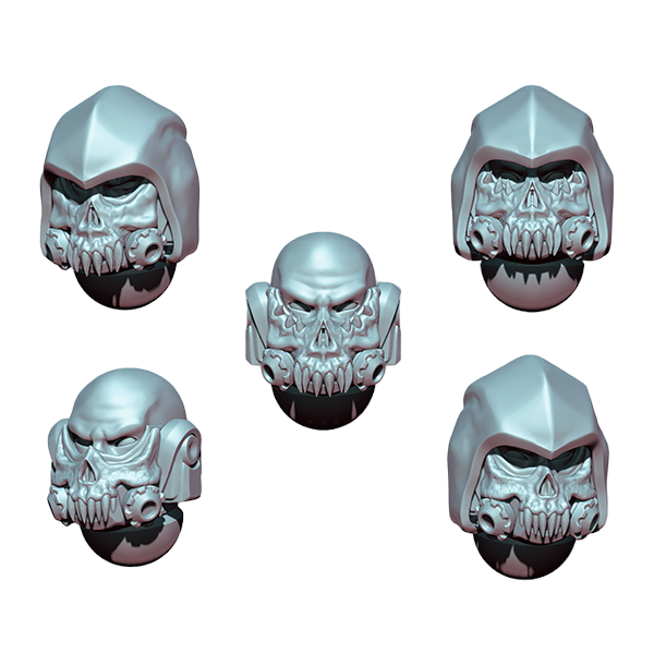 Space Warrior Helmet Pack D | Tyrant Hunters | Ratman Forge | Sci-Fi Grimdark Custom Bitz Wargaming Miniatures 28mm 32mm