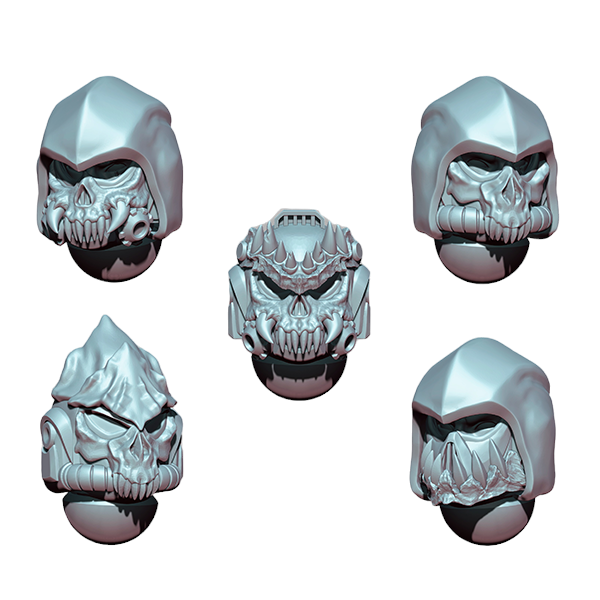 Space Warrior Helmet Pack C | Tyrant Hunters | Ratman Forge | Sci-Fi Grimdark Custom Bitz Wargaming Miniatures 28mm 32mm