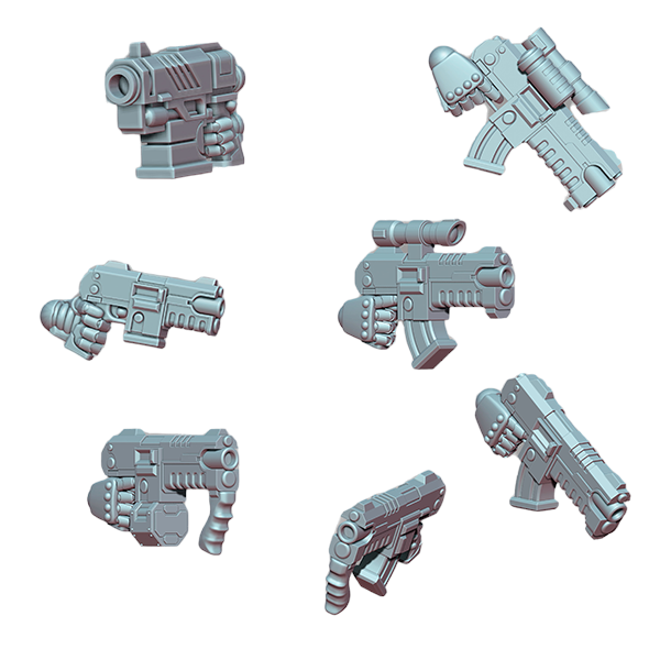Space Warrior Single Handed Weapons | Tyrant Hunters | Ratman Forge | Sci-Fi Grimdark Custom Bitz Wargaming Miniatures 28mm 32mm