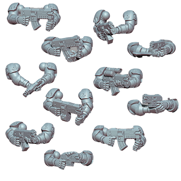 Space Warrior Two Handed Weapons | Tyrant Hunters | Ratman Forge | Sci-Fi Grimdark Custom Bitz Wargaming Miniatures 28mm 32mm