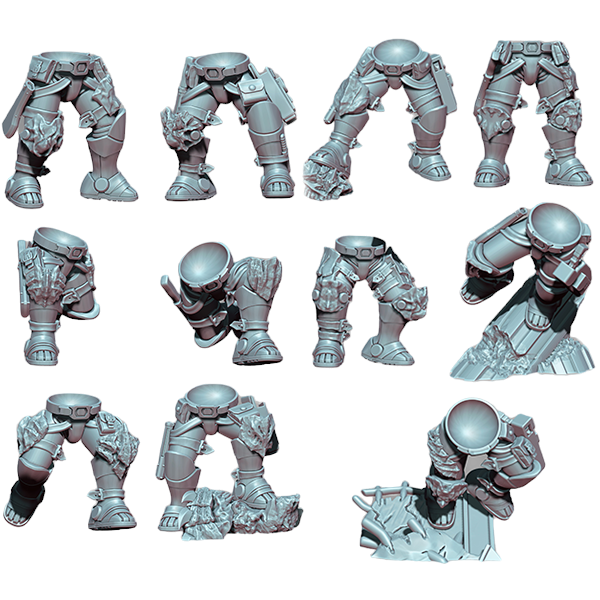 Space Warrior Assault Legs Pack | Tyrant Hunters | Ratman Forge | Sci-Fi Grimdark Custom Bitz Wargaming Miniatures 28mm 32mm