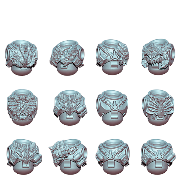 12x Space Warrior Torso Pack | Tyrant Hunters | Ratman Forge | Sci-Fi Grimdark Custom Bitz Wargaming Miniatures 28mm 32mm