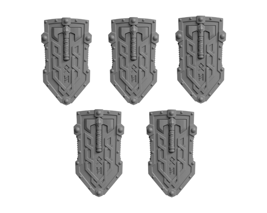 5x Space Warrior Shield A | Primal Hounds | Grey Tide Studio | Sci-Fi Grimdark Custom Bitz Wargaming Miniatures 28mm 32mm