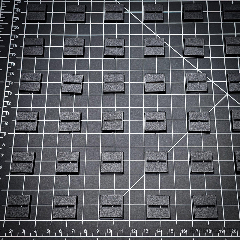 20mm Square Parallel Slotted Plastic Bases