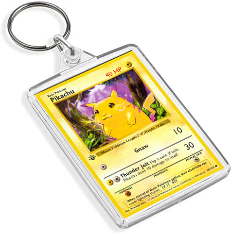 Pokemon TCG Card Art Style Keyring - Base Set