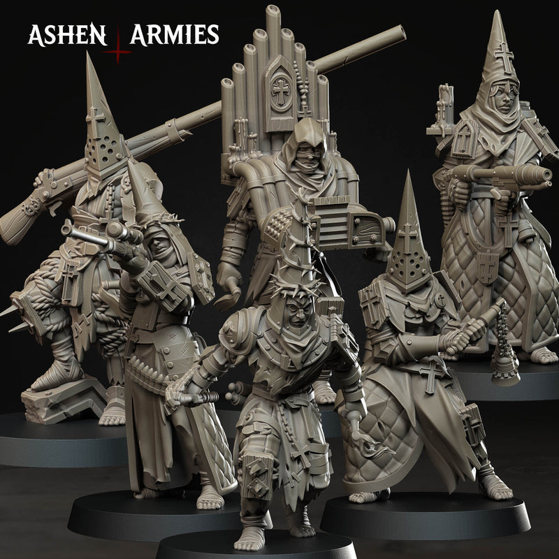 Pilgrim Bleeding Procession Miniatures | Trench Grimdark | Ashen Armies