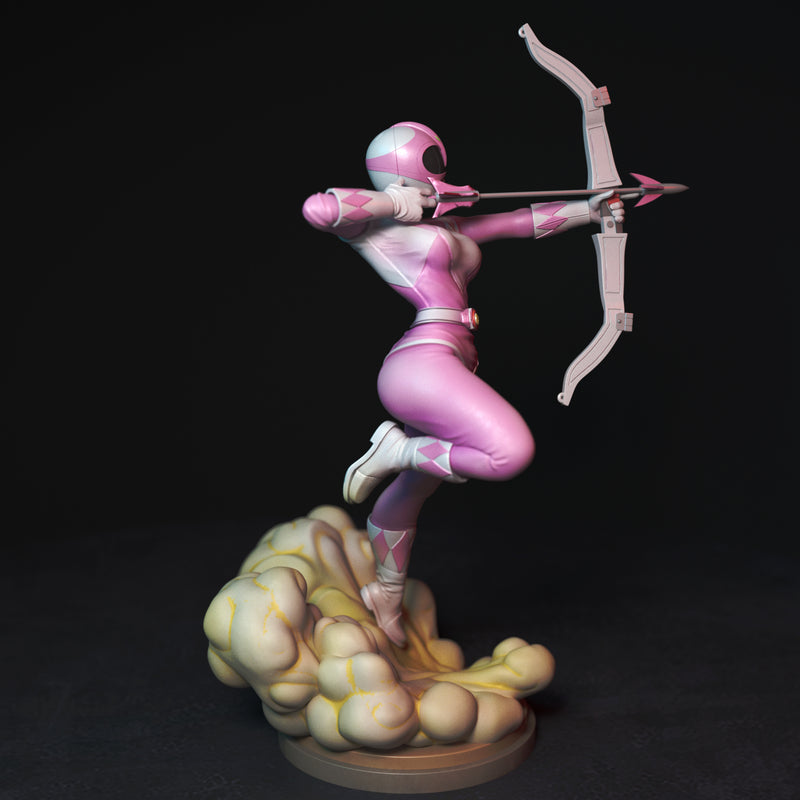 Pink Ranger | Pin-Up Statue Fan Art Miniature Unpainted | Torrida Minis