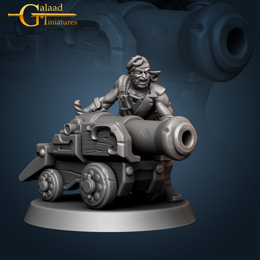 Pirate w/Cannon | Pirates Crew | Fantasy Miniature | Galaad Miniatures TabletopXtra