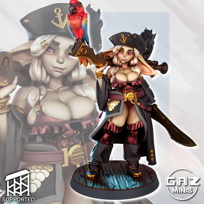 Pirate Moxie ‘Minx’ Seastrider | Fantasy Pin-Up | Fantasy Miniature | Gaz Minis