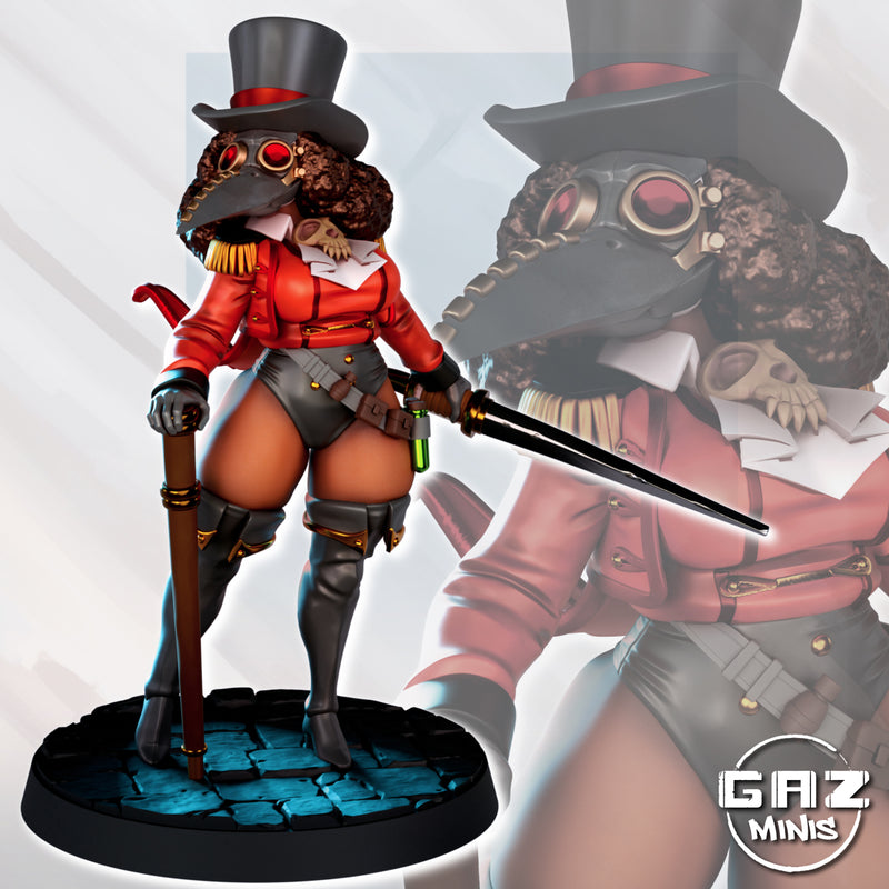 Plague Doctor Ringleader Zara | Fantasy Pin-Up | Fantasy Miniature | Gaz Minis | [Multi-Listing]